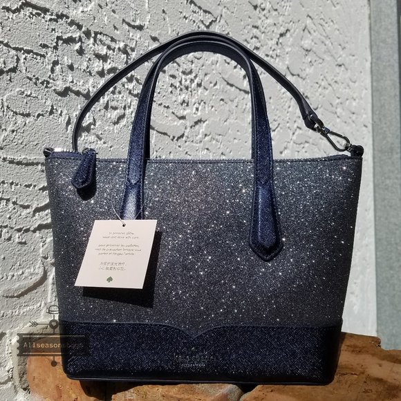 kate spade Handbags - Kate spade SMALL lola Satchel Dusk Navy Blue Cross